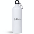 Butelka rowerowa biała 800 ml z grafiką „Rowerowe EKG, linia życia” – dla rowerzysty #9