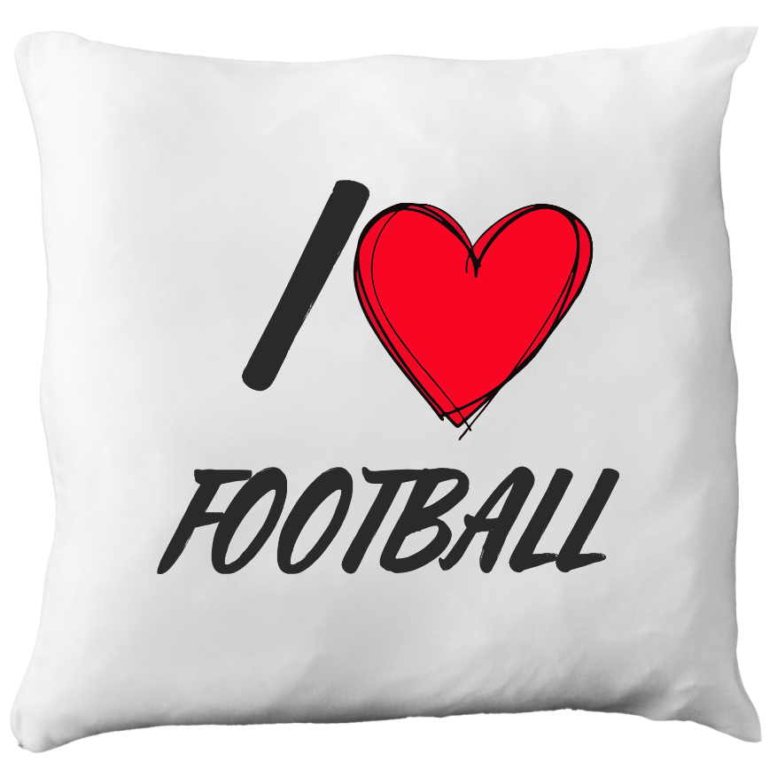 Poduszka z nadrukiem "I LOVE FOOTBALL" – piłka nożna #4