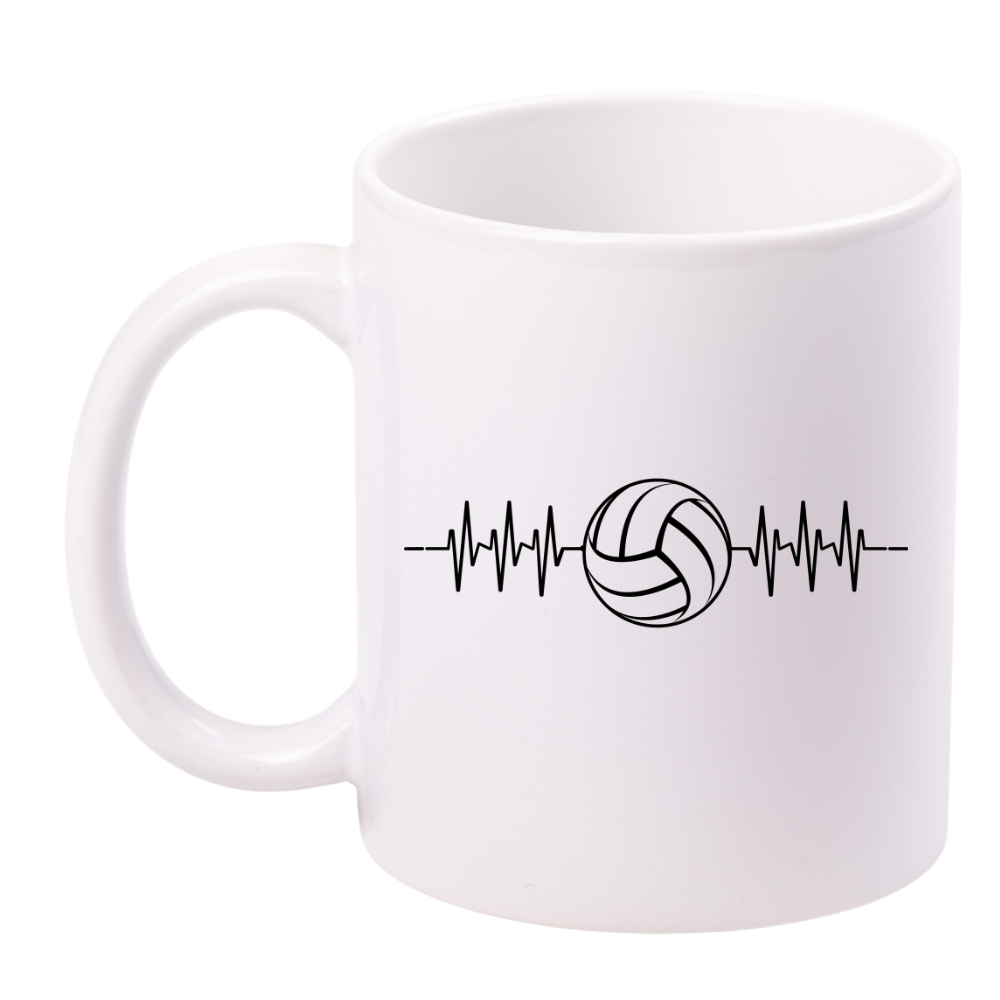 Kubek biały z grafiką siatkarskie EKG #5