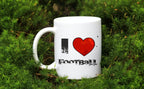 Kubek biały z nadrukiem "I Love Football" #1