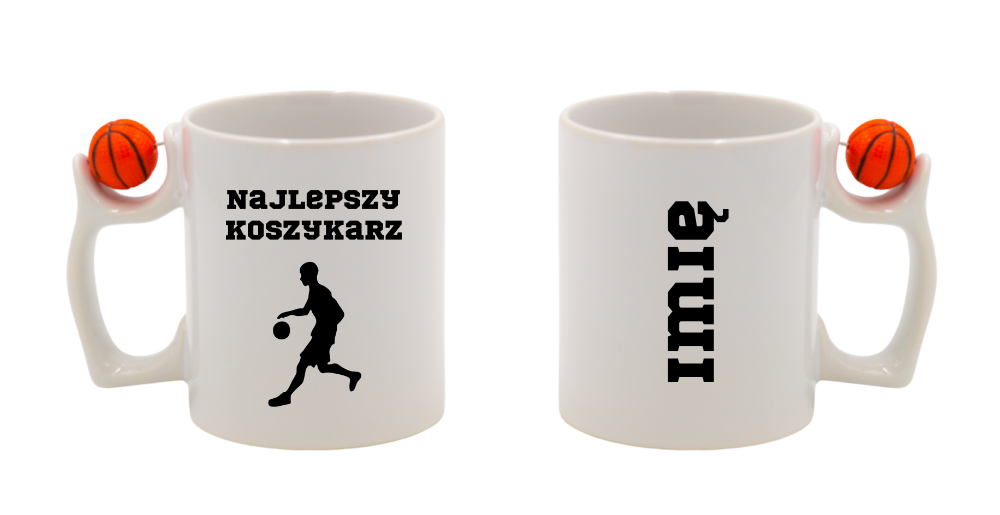 Kubek z piłką i nadrukiem "Najlepszy Koszykarz" – koszykówka #8