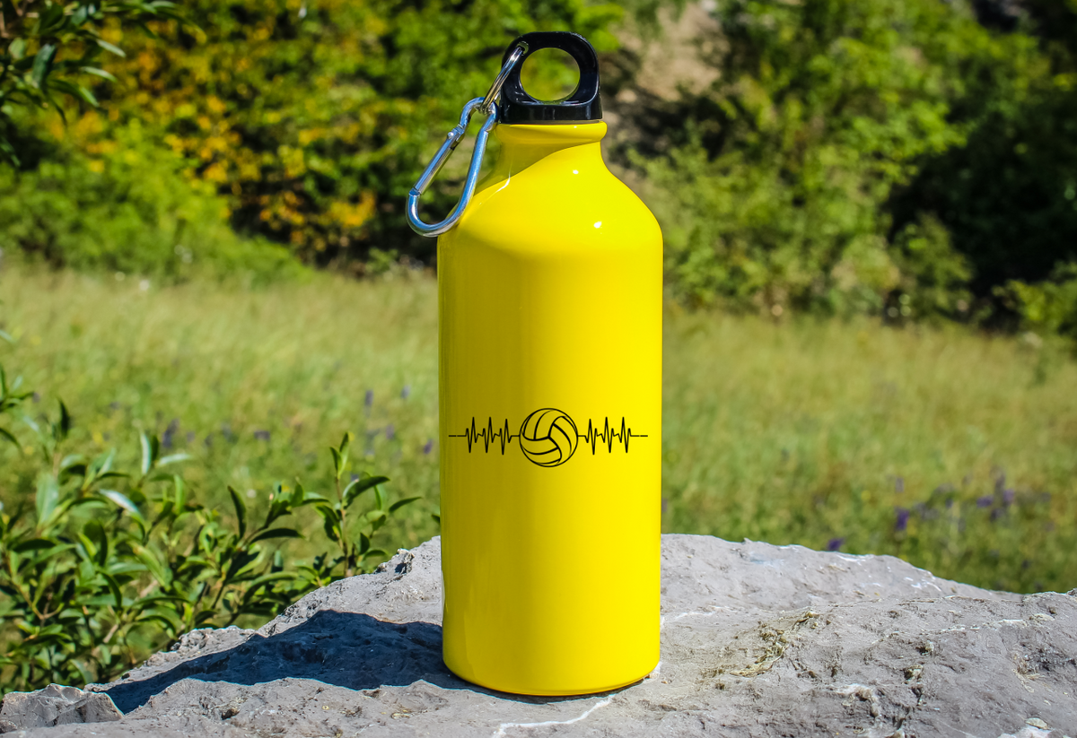 Bidon żółty 600 ml z grafiką siatkarskie EKG #2