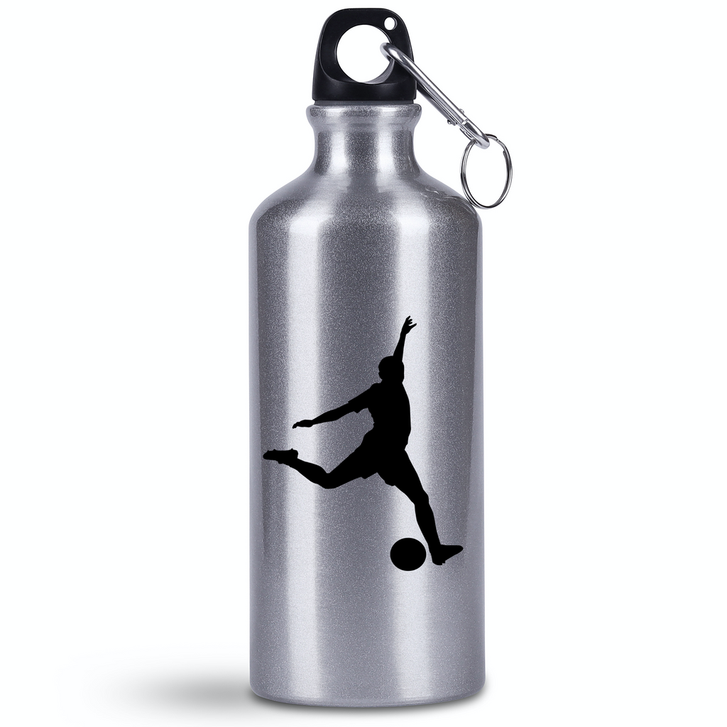 Butelka srebrna 500 ml z grafiką piłkarza i imieniem do wyboru #7