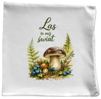 Poduszka prezent dla grzybiarzy z nadrukiem „Las to mój świat” – grzyby #9