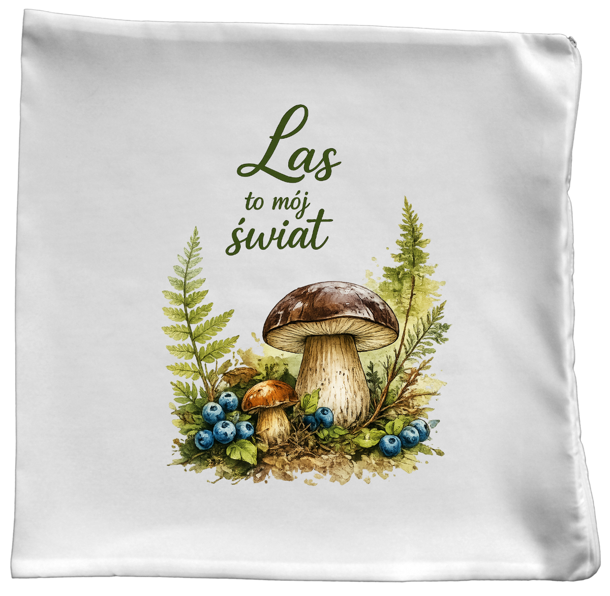 Poduszka prezent dla grzybiarzy z nadrukiem „Las to mój świat” – grzyby #9