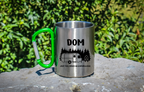 Kubek z zielonym karabińczykiem i nadrukiem "Dom jest tam, gdzie go zaparkujesz" - camper, camping #6