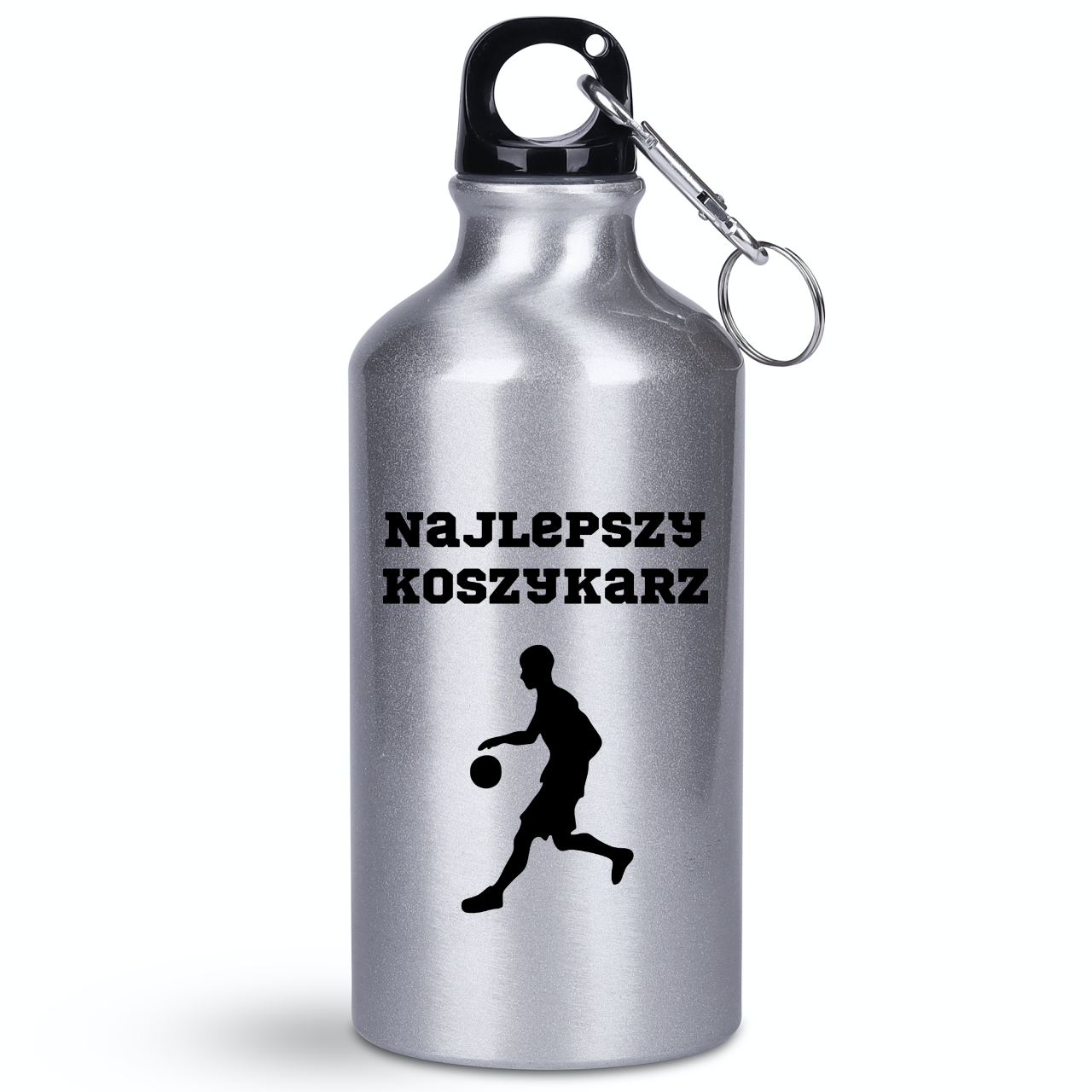 Butelka srebrna 400 ml z nadrukiem "Najlepszy Koszykarz" #5