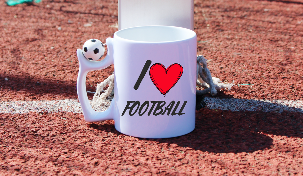 Kubek z piłką i nadrukiem "I LOVE FOOTBALL" - piłka nożna #4