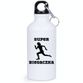 Bidon biały 400 ml dla biegaczki – nadruk "Super Biegaczka" – bieganie #8