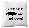 Poduszka z nadrukiem "KEEP CALM and IDŹ ŁOWIĆ" - wędkarstwo #5