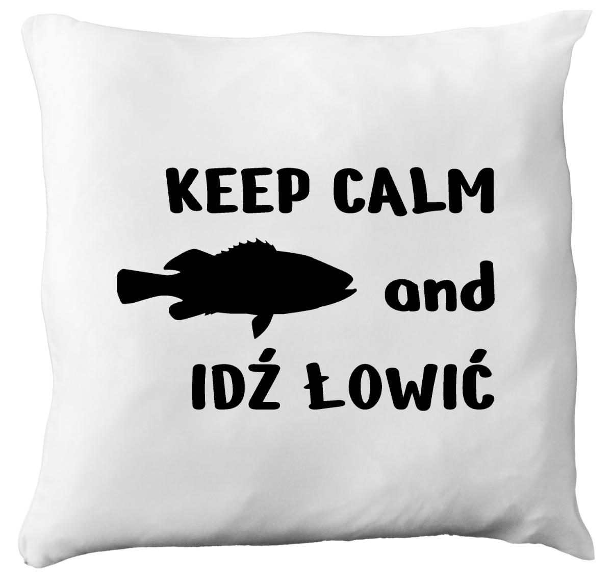 Poduszka z nadrukiem "KEEP CALM and IDŹ ŁOWIĆ" - wędkarstwo #5