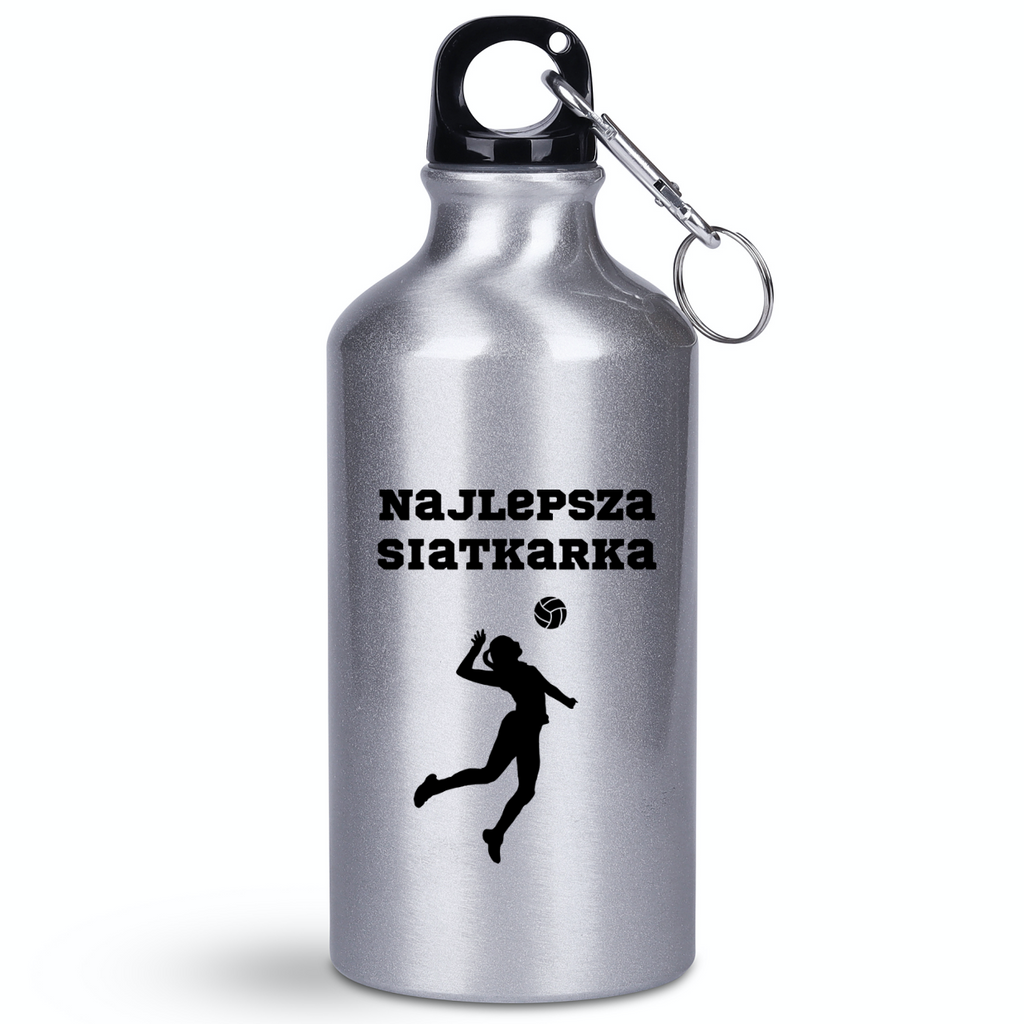 Butelka srebrna 400 ml z napisem "Najlepsza Siatkarka" #6