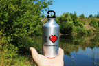 Butelka srebrna 400 ml z nadrukiem "I LOVE VOLLEYBALL" #1