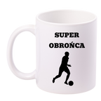 Kubek biały z nadrukiem "Super Obrońca" – piłka nożna #14
