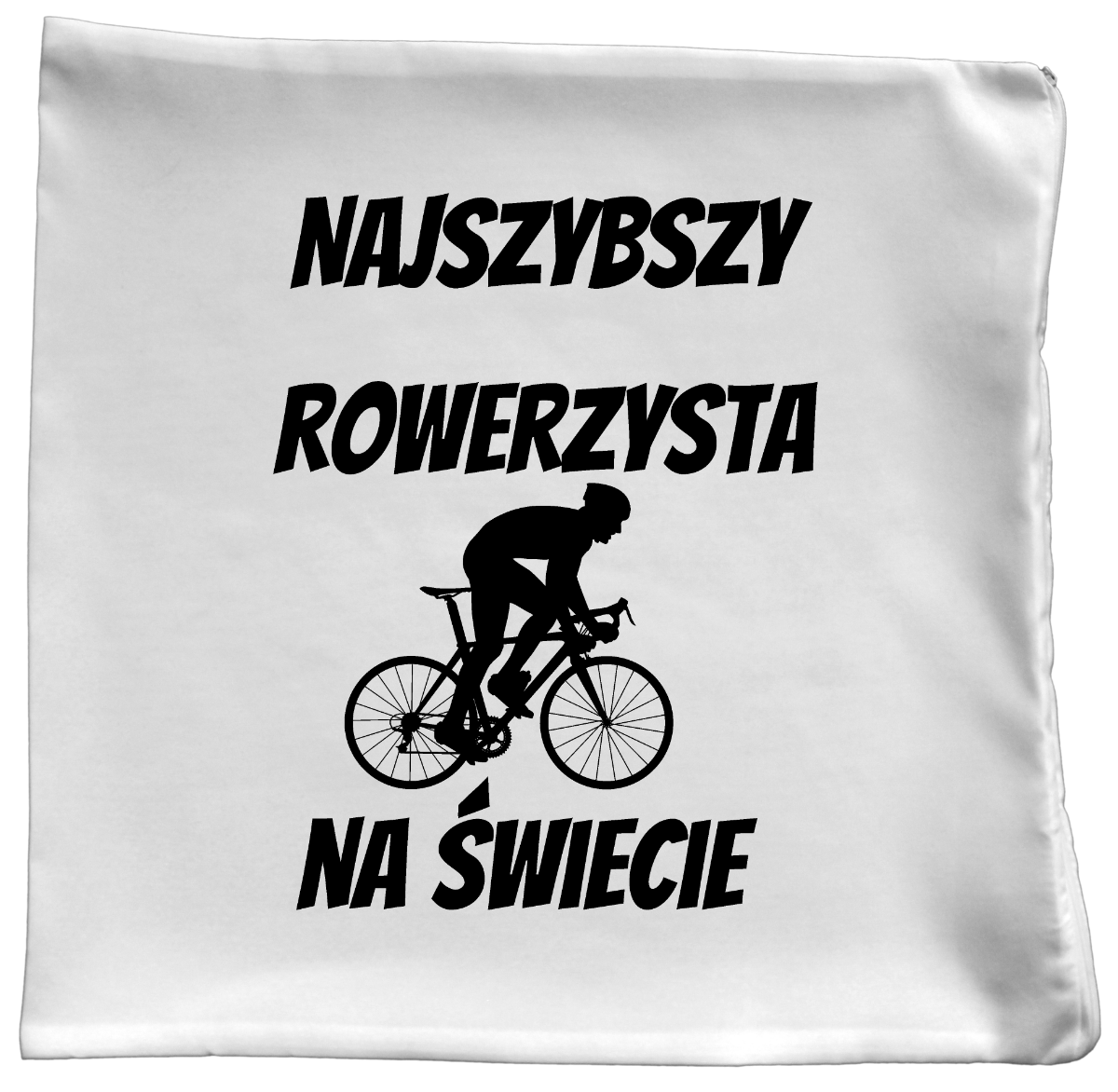 Poduszka z nadrukiem „Najszybszy rowerzysta na świecie” – dla rowerzysty #12