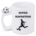 Kubek z piłką i nadrukiem "Super Napastnik" – piłka nożna #11