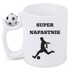 Kubek z piłką i nadrukiem "Super Napastnik" – piłka nożna #11