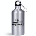 Butelka srebrna 400 ml z nadrukiem "Super wędkarz" – wędkarstwo #9