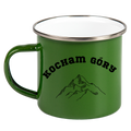 Kubek emaliowany zielony z nadrukiem "Kocham Góry" #8