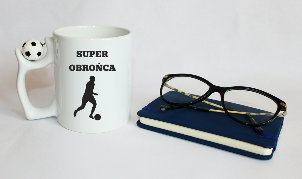 Kubek z piłką i nadrukiem "Super Obrońca" – piłka nożna #14