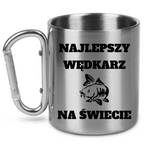 Kubek ze srebrnym karabińczykiem i nadrukiem "Najlepszy wędkarz na świecie" #7
