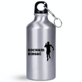 Butelka srebrna 400 ml biegowe z nadrukiem "Kocham Biegać" panów – bieganie #3