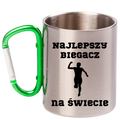Kubek z karabińczykiem zielonym z nadrukiem "Najlepszy biegacz na świecie" #1