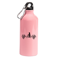 Butelka różowa 600 ml z grafiką rowerowe EKG, linia życia - dla rowerzystki #3