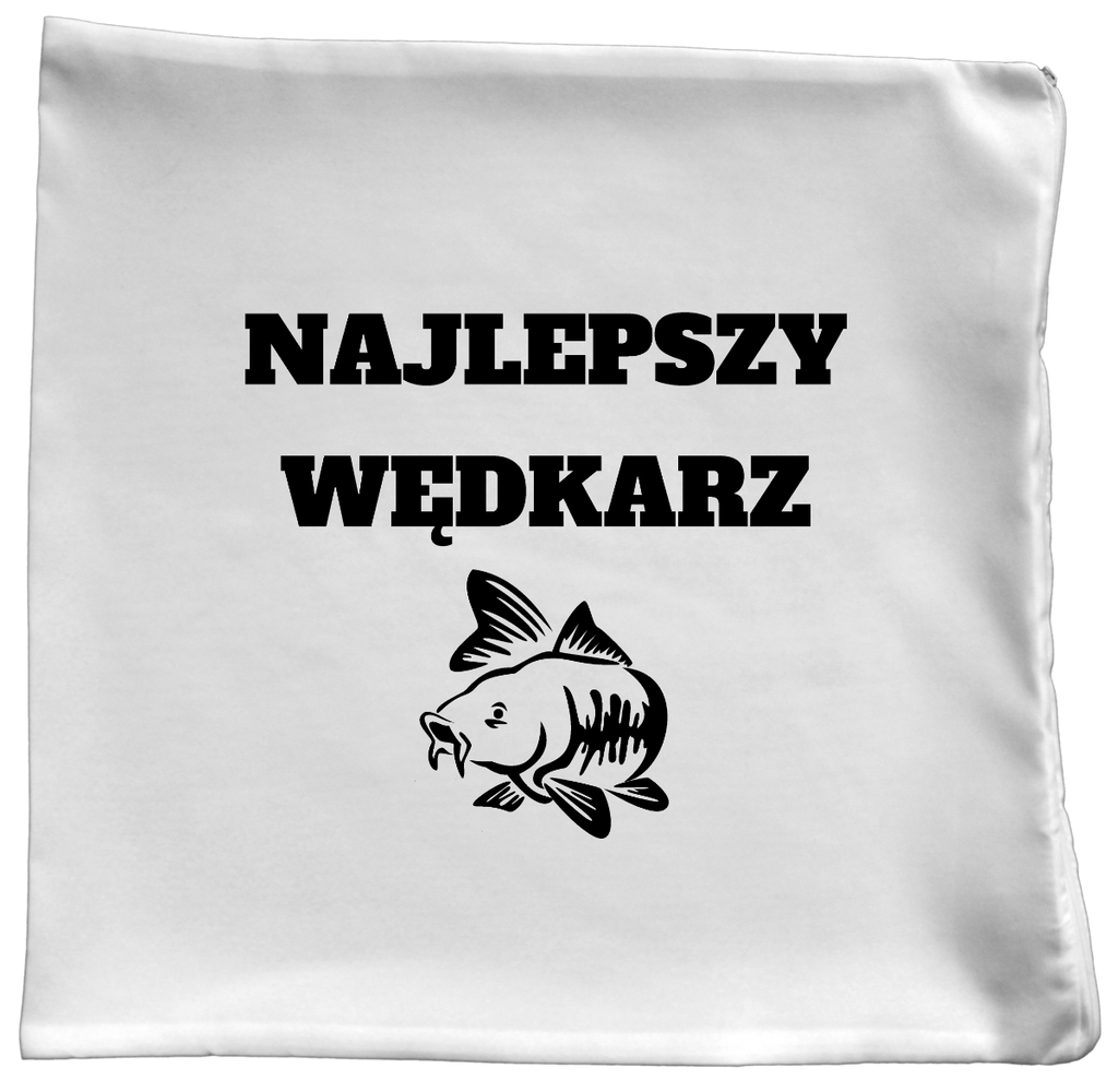 Poduszka z nadrukiem "Najlepszy wędkarz" - wędkarstwo #7