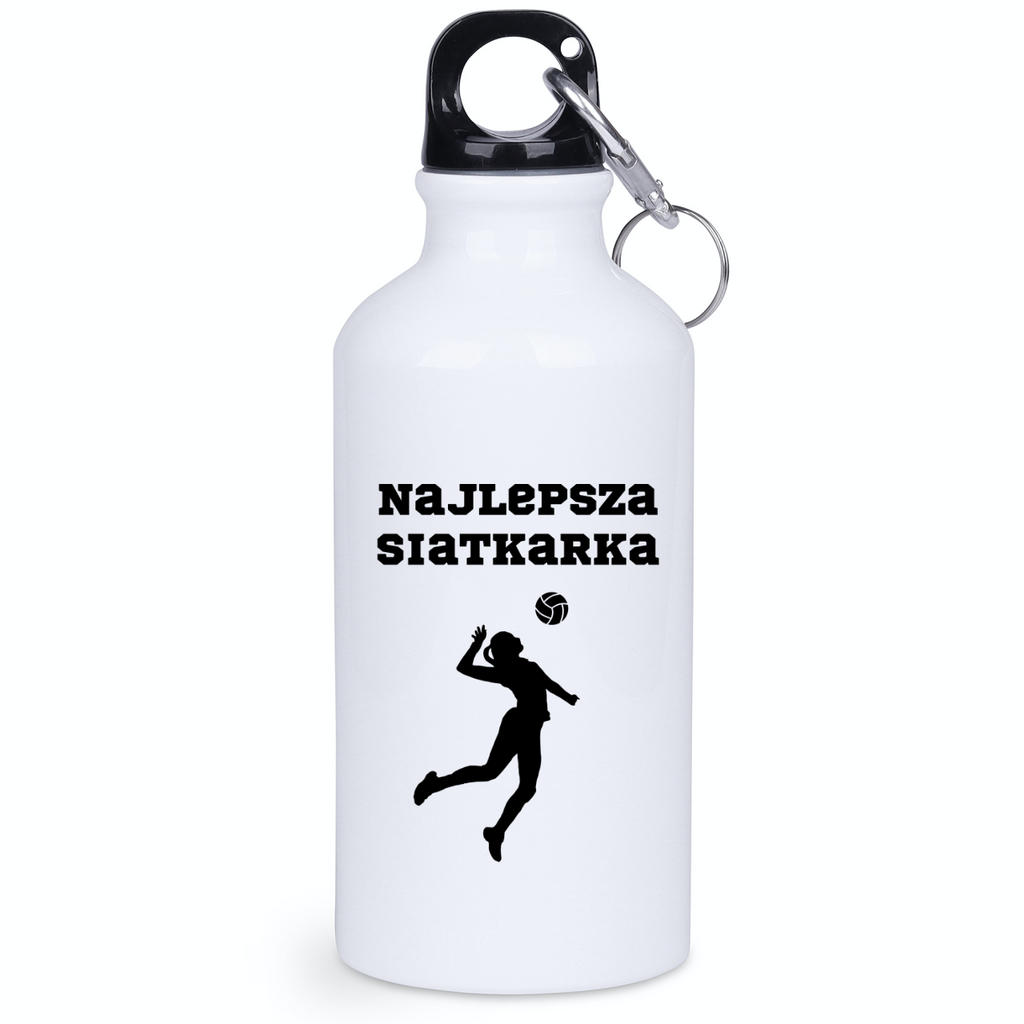 Bidon biały 400 ml z nadrukiem "Najlepsza Siatkarka" – siatkówka #6