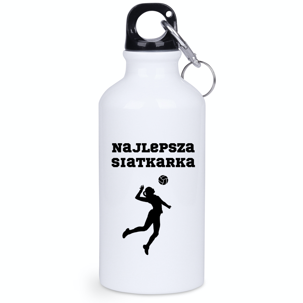 Bidon biały 400 ml z nadrukiem "Najlepsza Siatkarka" – siatkówka #6