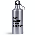 Butelka srebrna 500 ml z nadrukiem "Eat Sleep Gym Repeat" – na siłownię #6