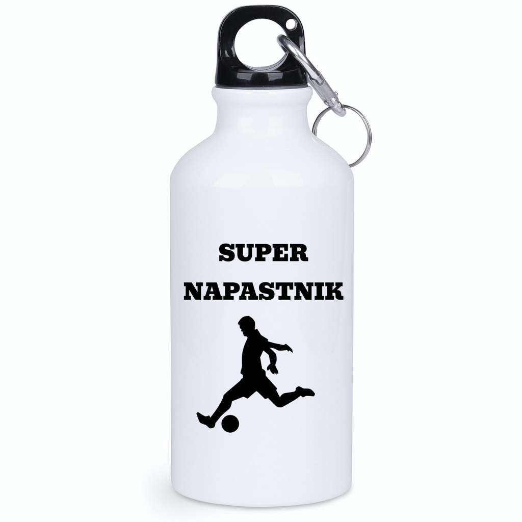 Bidon biały 400 ml z napisem "Super Napastnik" – piłka nożna #8