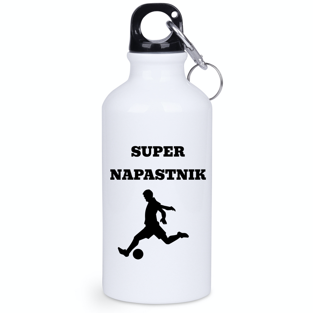Bidon biały 400 ml z napisem "Super Napastnik" – piłka nożna #8