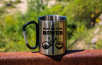 Kubek z czarnym karabińczykiem, nadrukiem „Plan na dziś: Rower” – dla rowerzysty #8