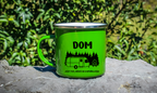 Kubek emaliowany zielony z nadrukiem "Dom jest tam, gdzie go zaparkujesz" – camping #6