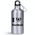 Butelka srebrna 400 ml dla kibica piłki nożnej z napisem "I Love Football" #11