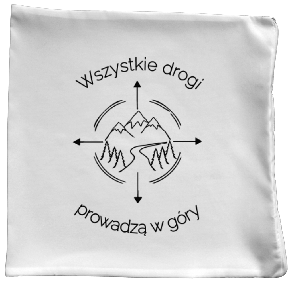 Poduszka z nadrukiem "Wszystkie drogi prowadzą w góry" - trekking #6