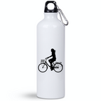 Butelka biała 800 ml na rower z grafiką rowerzystki i imieniem do wyboru – dla rowerzystki #1