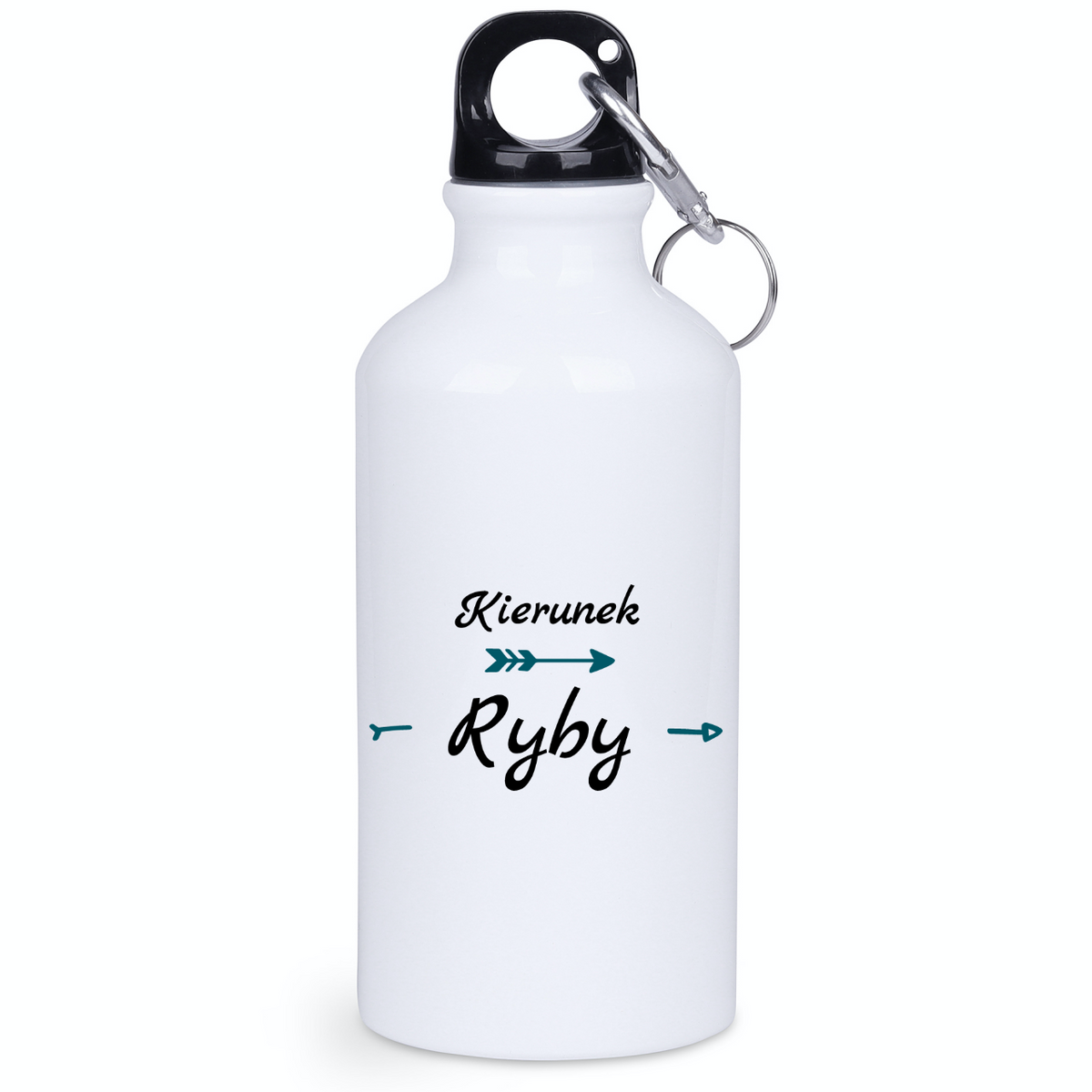 Bidon biały 400 ml z nadrukiem "Kierunek Ryby" - wędkarstwo #3