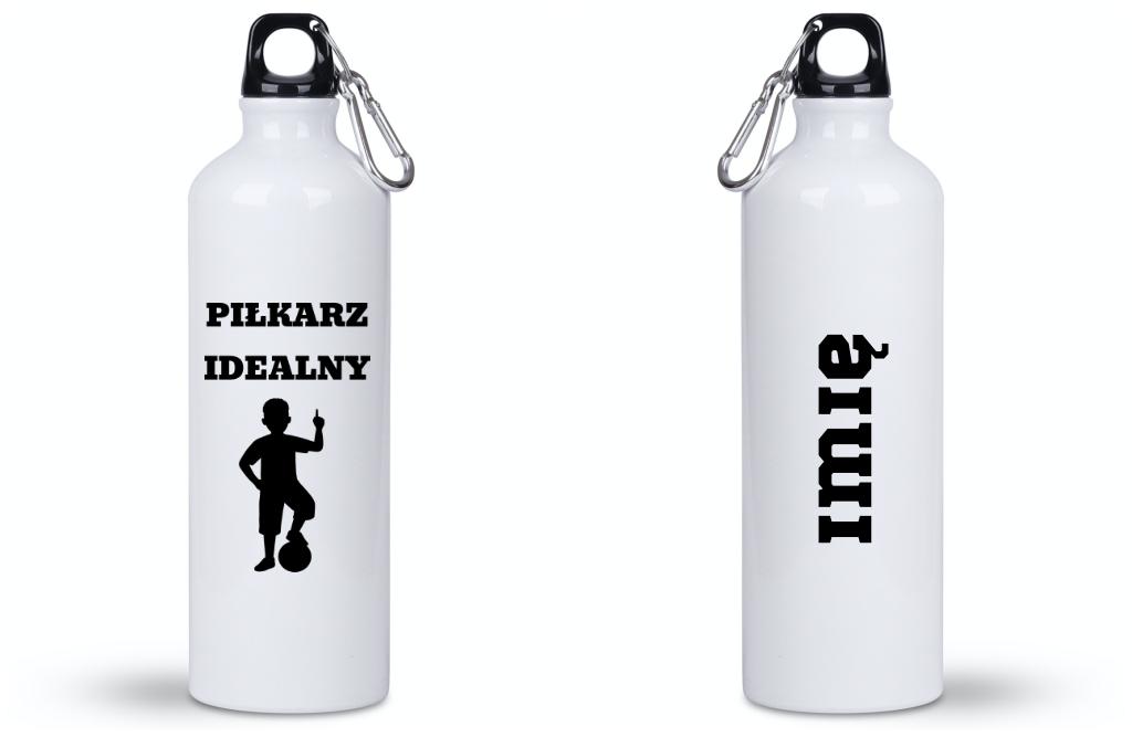 Butelka biała 800 ml z nadrukiem "Piłkarz Idealny" – piłka nożna #6