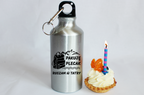 Butelka srebrna 400 ml z nadrukiem "Pakuję plecak, ruszam w Tatry" - Podhale, Zakopane, góry #1