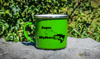 Kubek emaliowany zielony 360 ml z nadrukiem "Super Wędkarz" – wędkarstwo #5