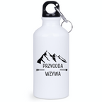 Butelka biała 400 ml z nadrukiem „Przygoda wzywa” #3