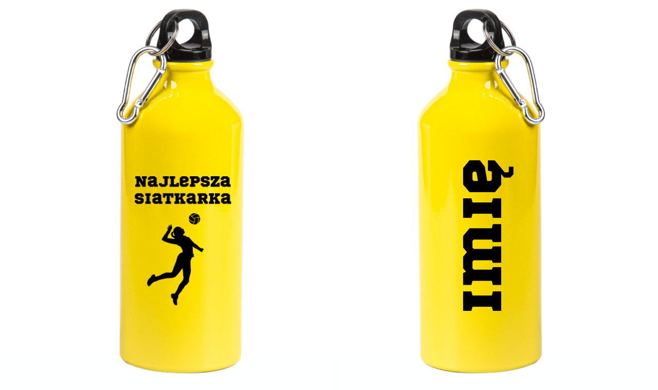 Bidon żółty 600 ml z nadrukiem "Najlepsza Siatkarka" #5