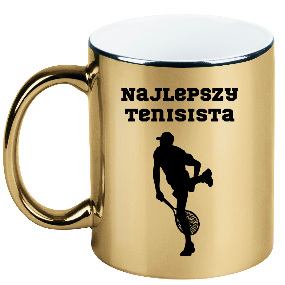 Kubek złoty z napisem "NAJLEPSZY TENISISTA" #1