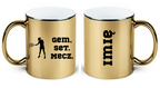 Kubek złoty 330 ml z napisem "GEM SET MECZ" – damski #4