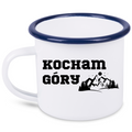 Kubek emaliowany biały z nadrukiem „Kocham Góry” #7
