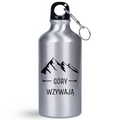 Butelka srebrna 400 ml z nadrukiem „Góry wzywają” - trekking #4