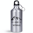 Butelka srebrna 400 ml z nadrukiem „Góry wzywają” - trekking #4